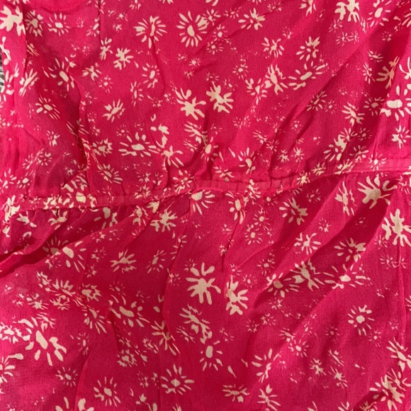 Free People Boho tiered Dress Raspberry Size small - Picture 3 of 9